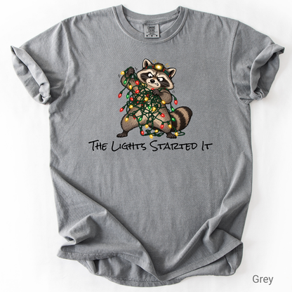 Funny Raccoon Christmas Shirt – Tangled Christmas Lights