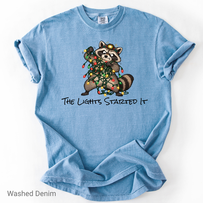 Funny Raccoon Christmas Shirt – Tangled Christmas Lights