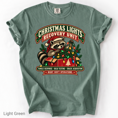Christmas Lights Recovery Unit Raccoon Shirt