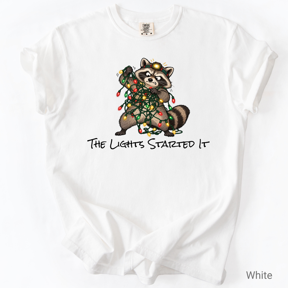 Funny Raccoon Christmas Shirt – Tangled Christmas Lights