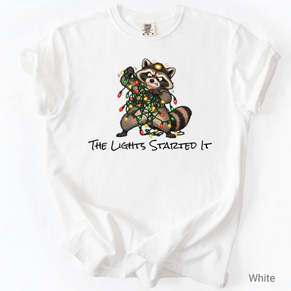 Funny Raccoon Christmas Shirt – Tangled Christmas Lights