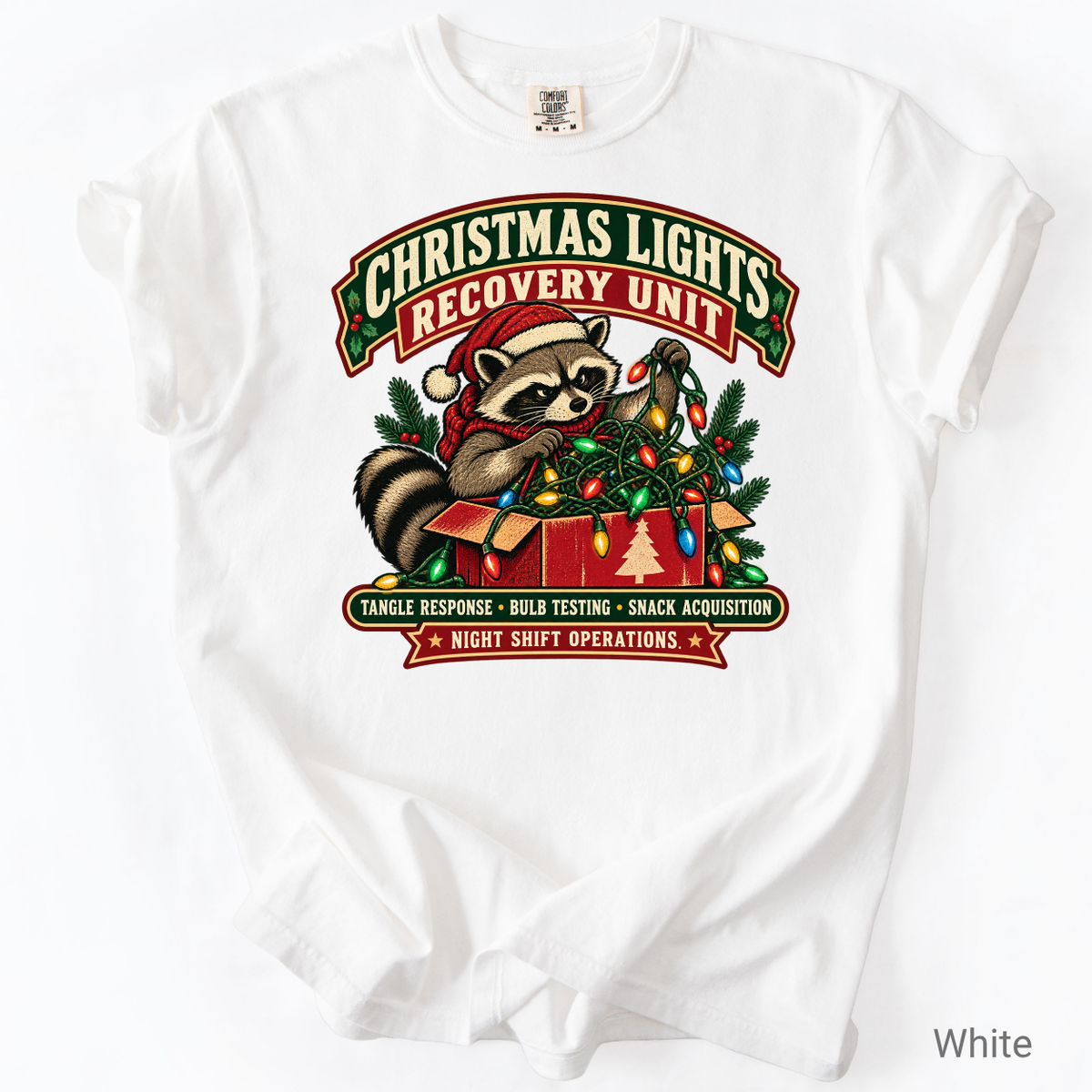 Christmas Lights Recovery Unit Raccoon Shirt